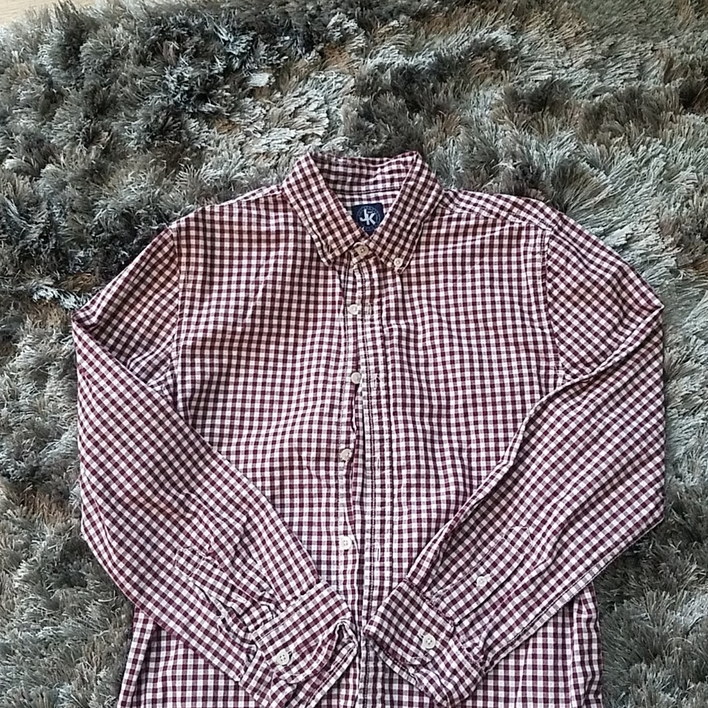 Long sleeve plaid dress shirt